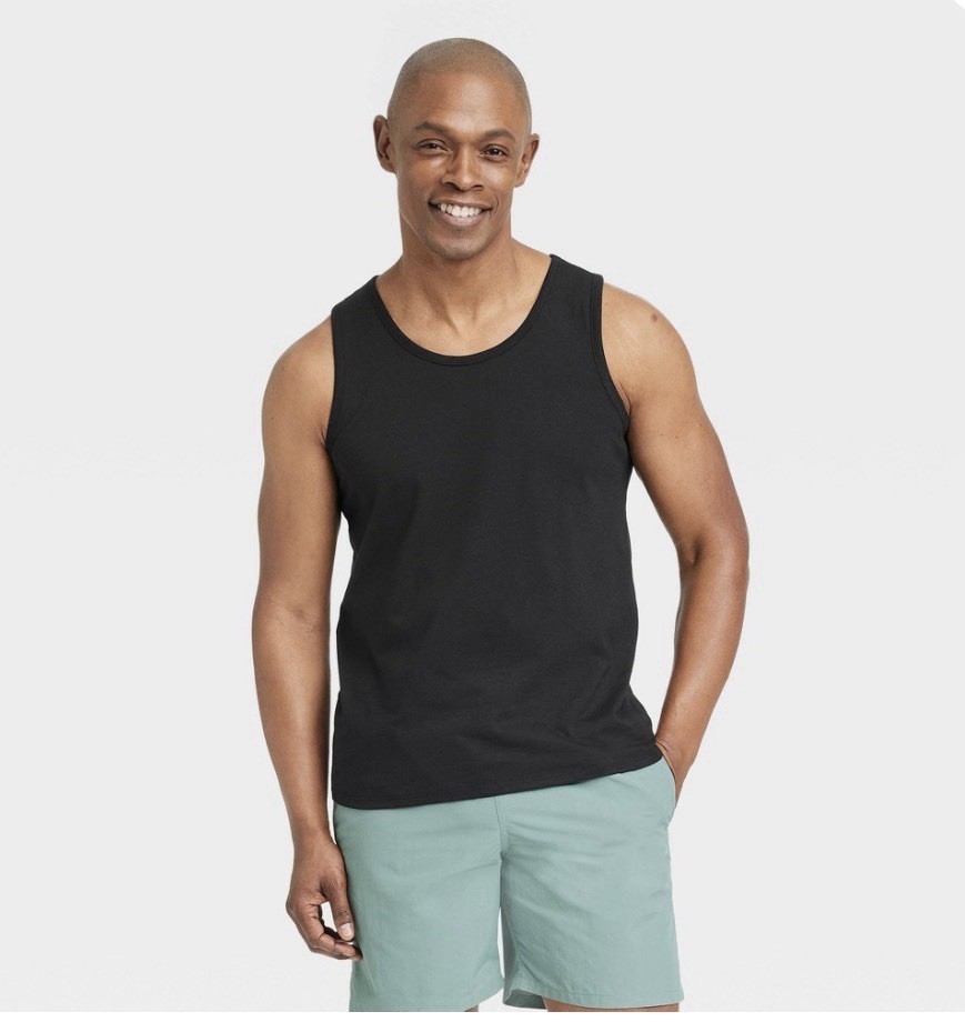 Goodfellow & Co. Black Tank Top Men’s Cotton Blend XXL 2XL Sleeveless New w Tags