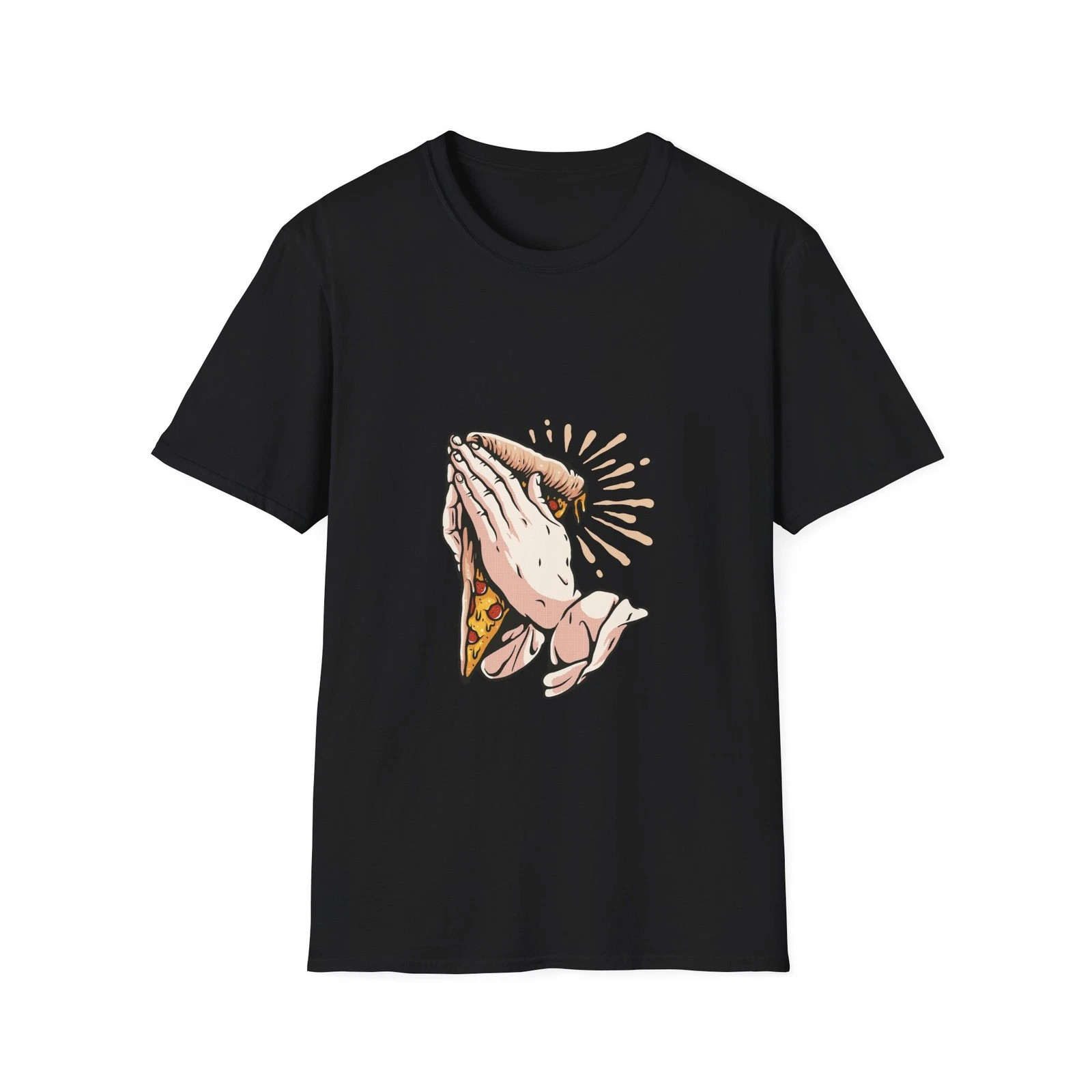 Pizza Prayer Unisex Softstyle T-Shirt – Perfect for Food Lovers, Gifts