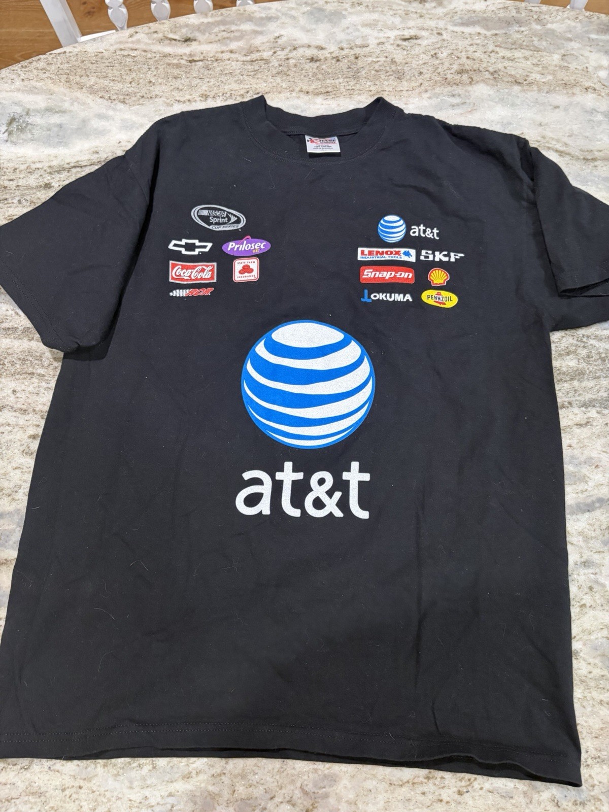 NOS Jeff Burton 31 OG Nascar Sponsor T-shirt Heron Preston AT&T Chevy Snap-on DS