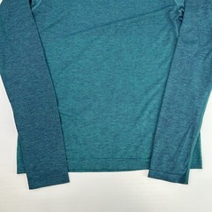 Lululemon Shirt Men Small Heather Teal Long Sleeve Train Work Party Run Gym Ex