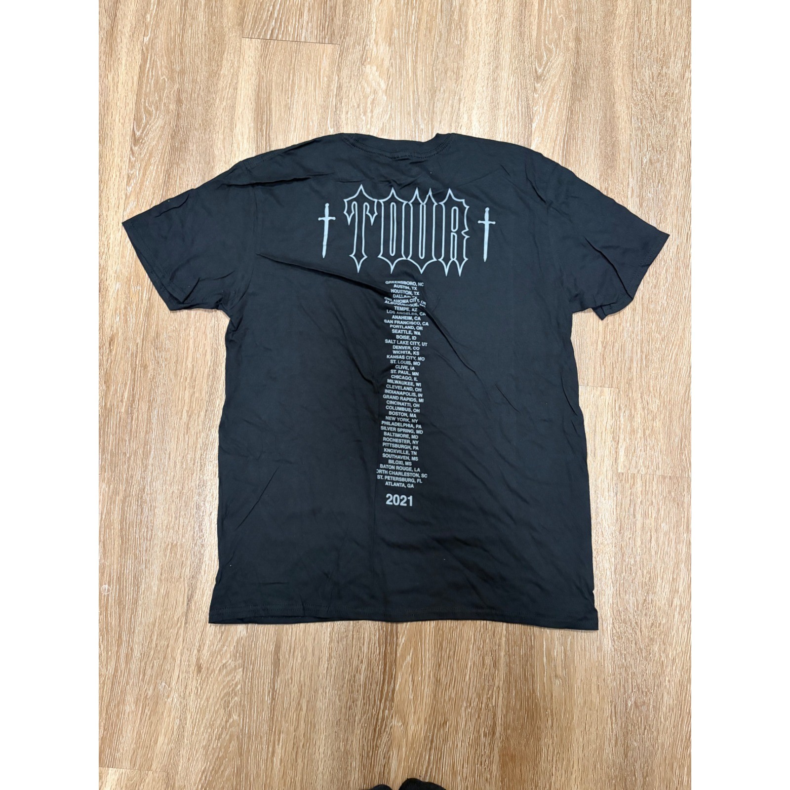 The Thread Shop 21 Savage 2021 Tour T-Shirt Black Delta Delta Gamma Mens Large gallery
