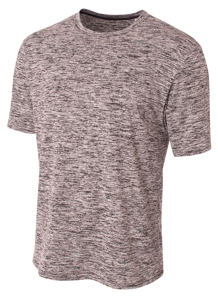 A4 Mens Polyester Moisture Wicking Short Sleeves Space Dye Tech Tee N3296 gallery