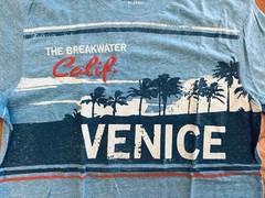 Old Navy “The Breakwater Venice Beach Calif” Blue T-Shirt Size S Heritage Surf