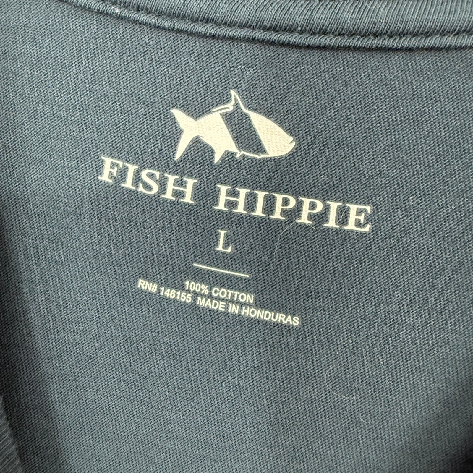 Fish Hippie T Shirt Mens Large Blue Bonefish Flats Collection Graphic Tee gallery