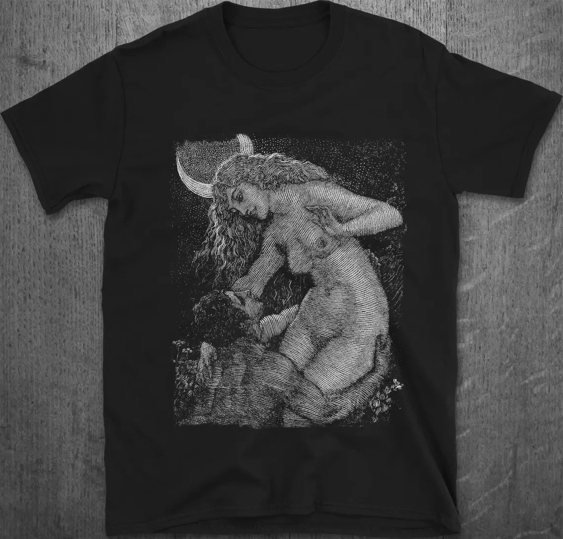 Jean Delville Thief of the Moon Shirt Symbolist Art Tee Mystical Goddess Moon gallery