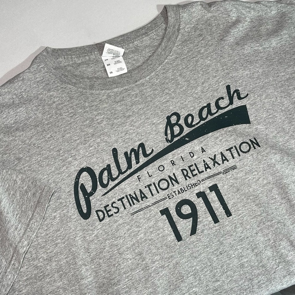 Jerzees Palm Beach Florida Destination Relaxation 1911 Graphic T-Shirt 3XL
