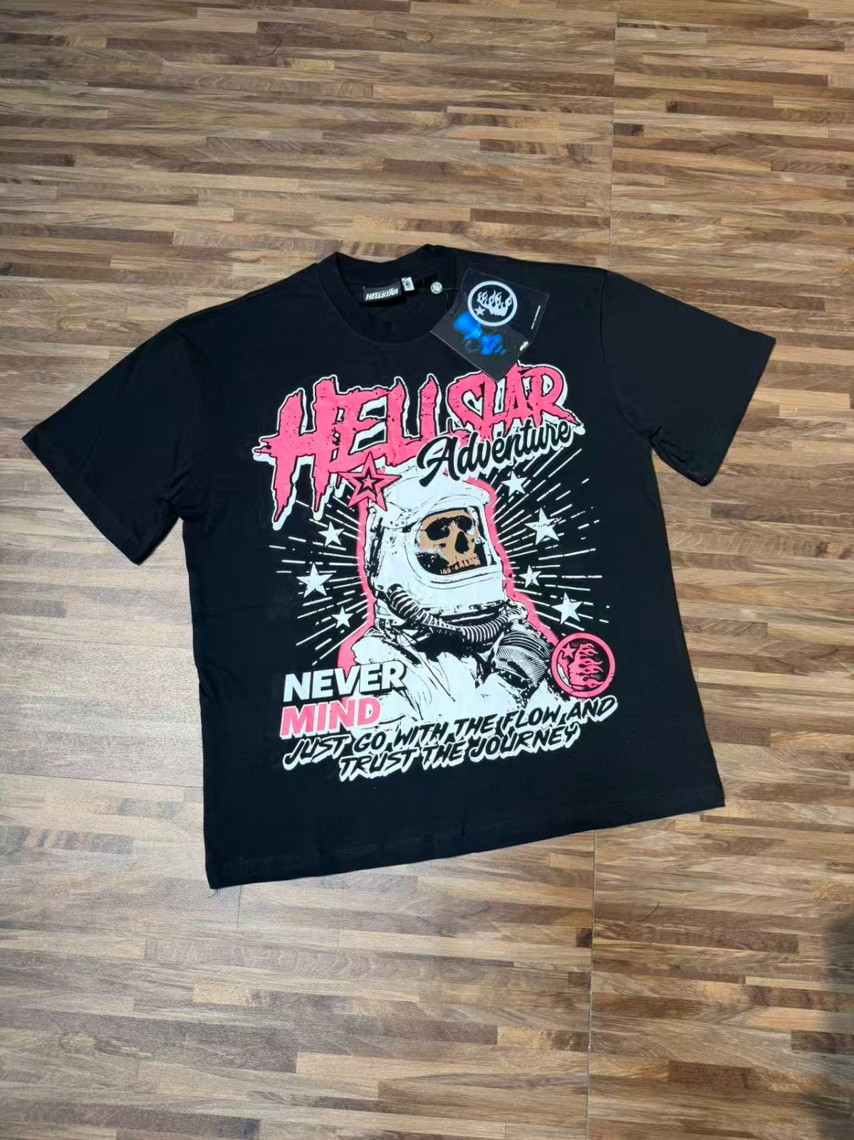 Graphic Hellstar tee shirt Men's Black Cotton NEW gallery