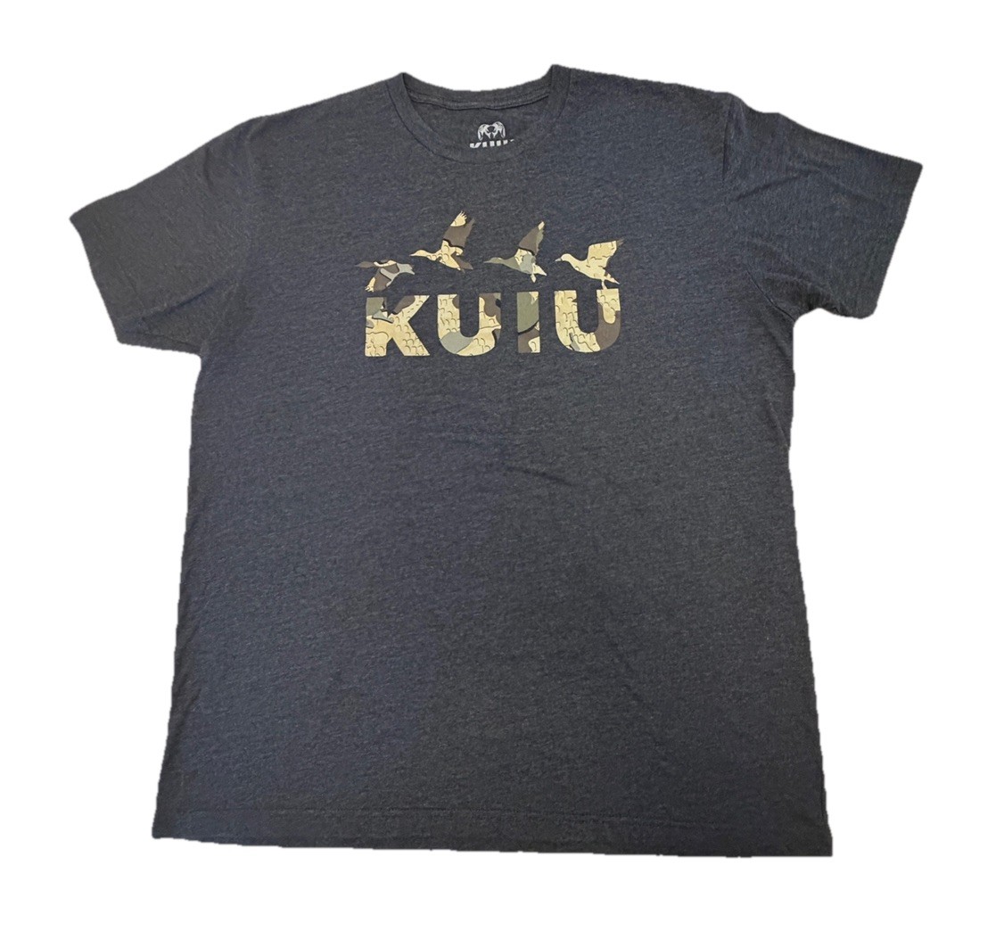 KUIU Logo T-Shirt Mens XL Gray Camo Short Sleeve Outdoor Hunting Casual gallery