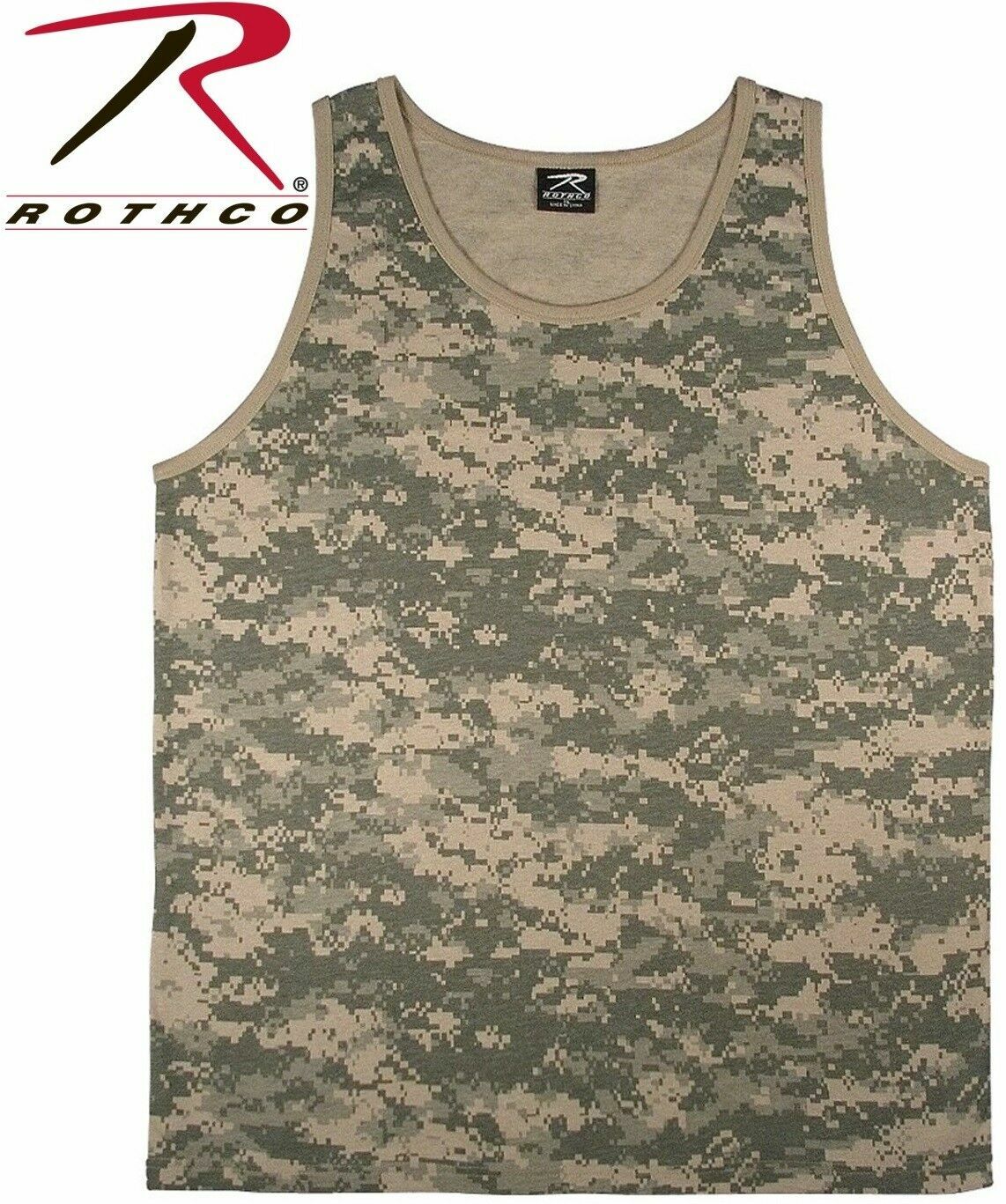 Camo and Solid Tank Tops Tactical Military Sleeveless Army Quality ROTHCO OR FOX gallery