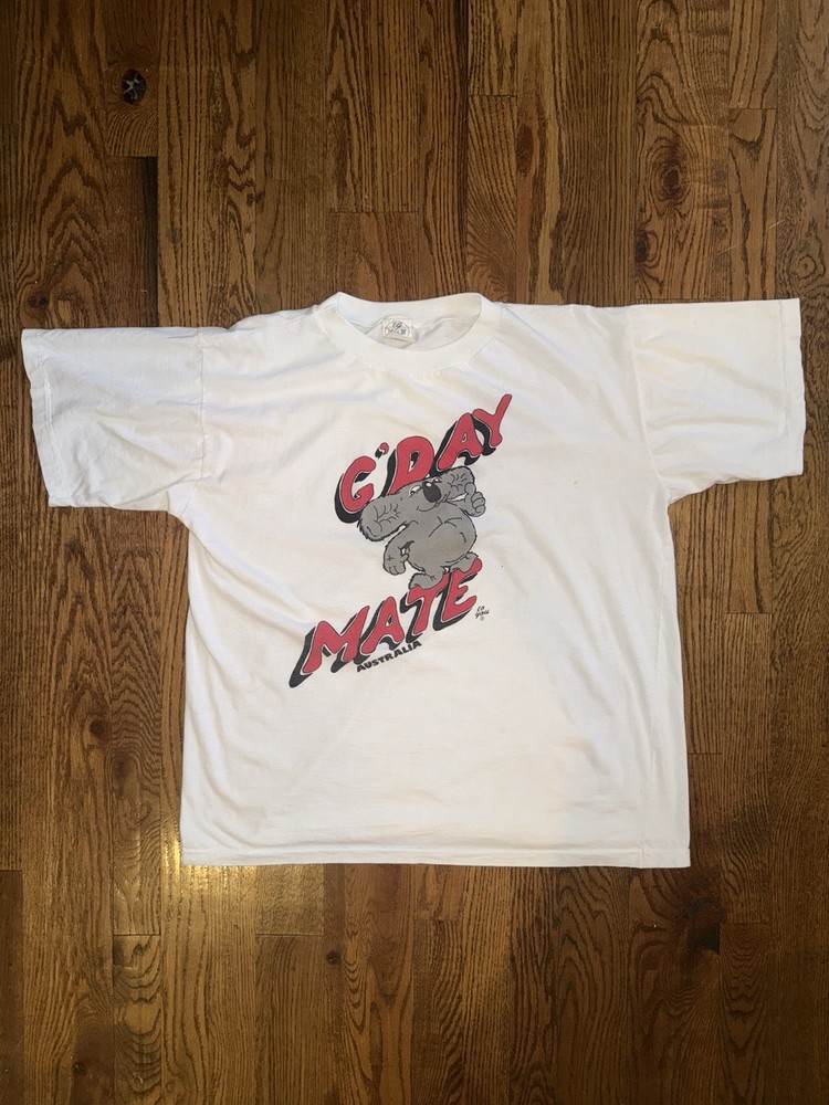 Vintage 90s “G’Day Mate” Australia Koala Graphic Single Stitch T-Shirt Men’s XL