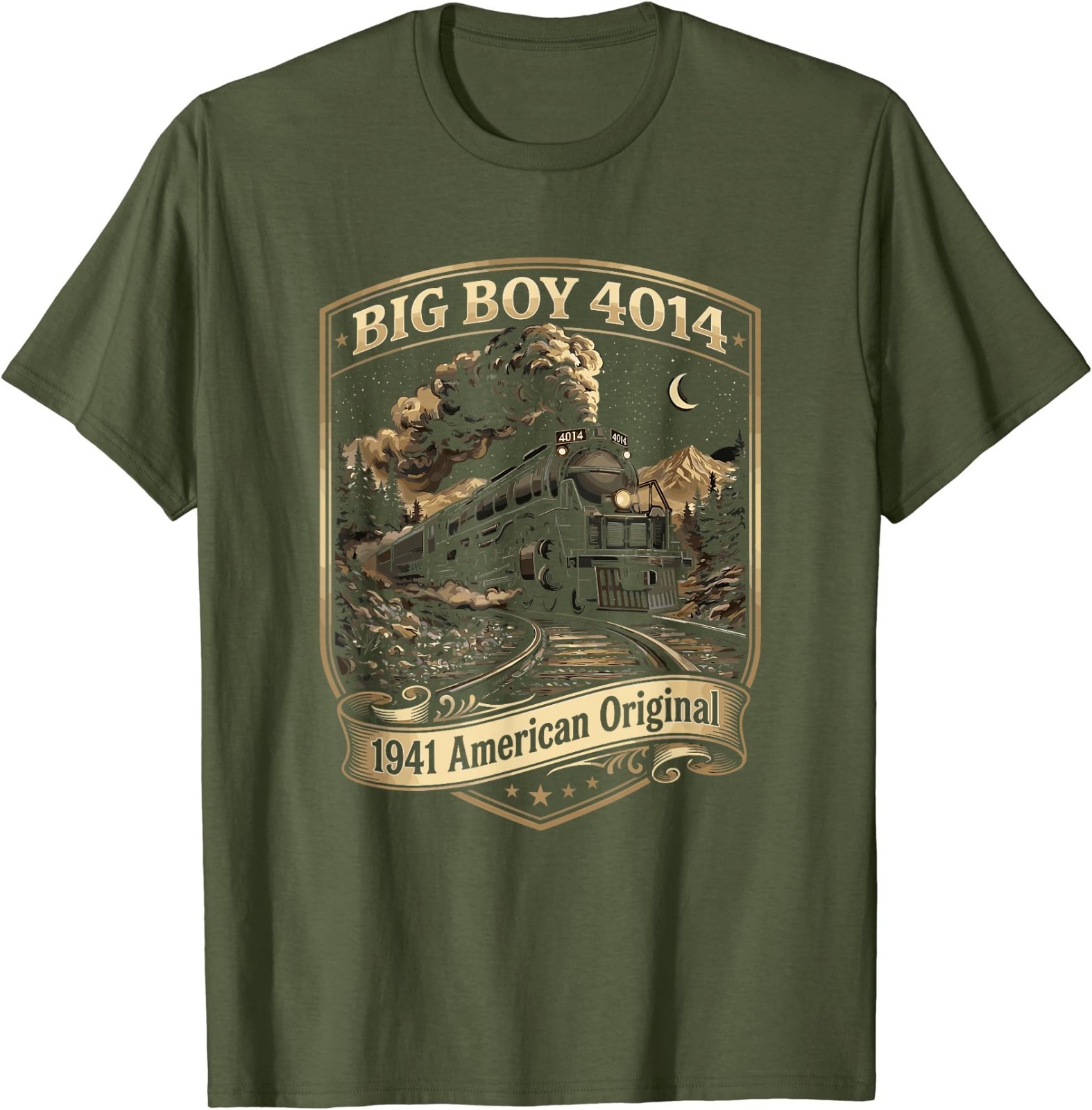 Big Boy 4014 Train Engineer Steam Train Conductor American T-Shirt gallery