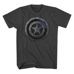 Marvel Captain America Logo Charcoal Heather Short Sleeve Graphic T-Shirt