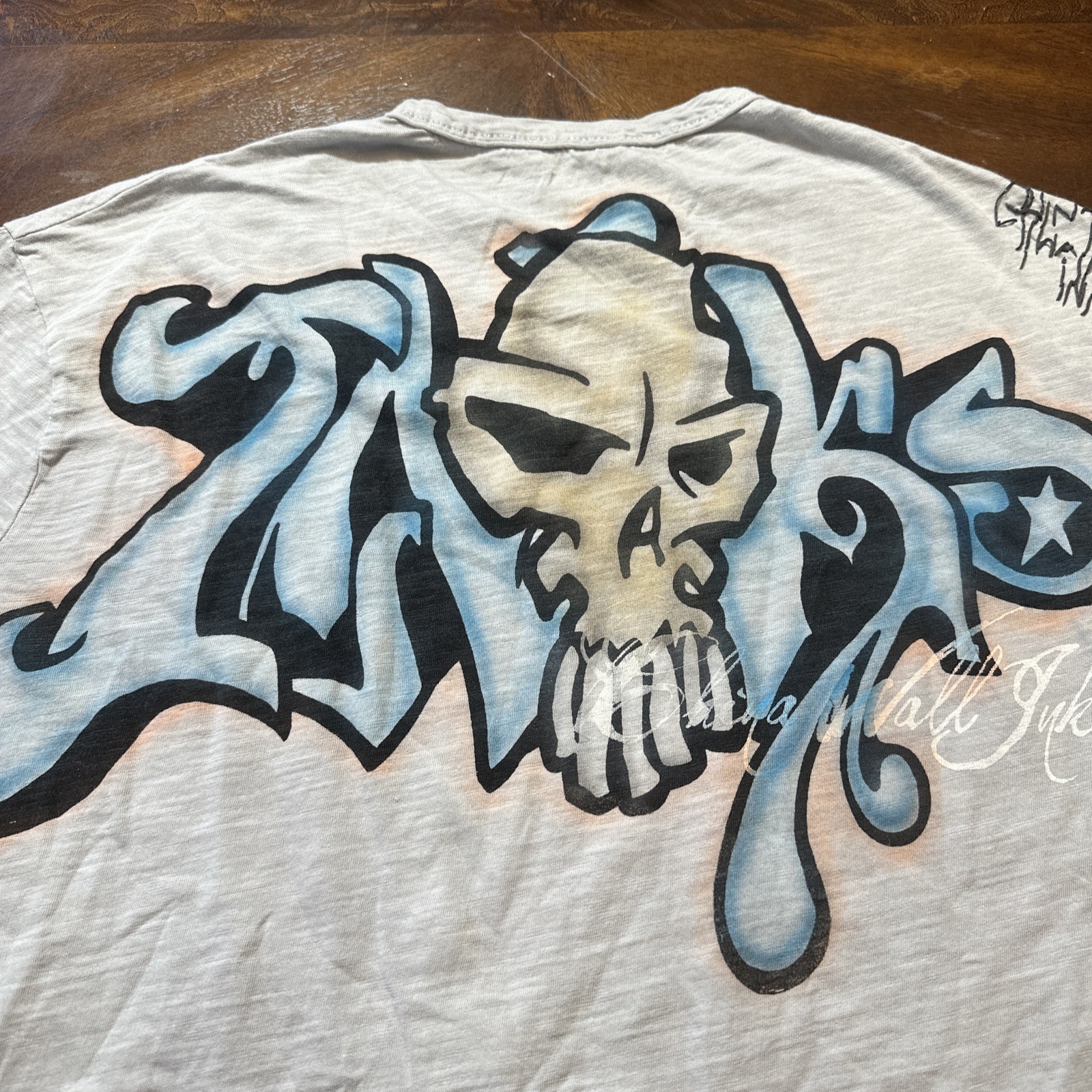 The Great China Wall Ink Men’s Longsleeve M Shirt Graffiti And Skulls gallery