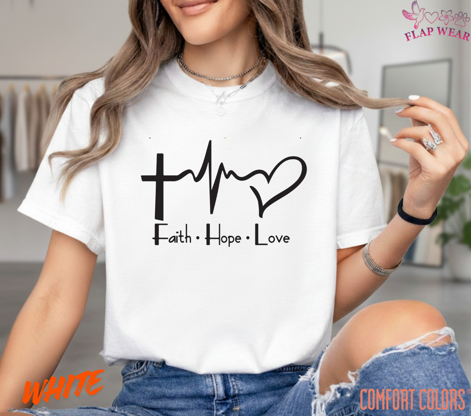 Unisex Faith Hope Love T-Shirt T shirt Men T shirt Women valanity day Romantic gallery