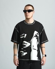 Oversized T-shirt OGONPUSHKA Chix black