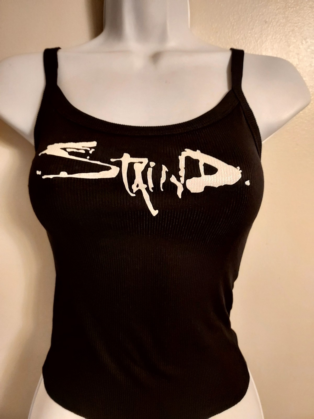 Staind Crop top Glitter staind shirt staind Tank Top Cropped Tank Size XXs-2x gallery