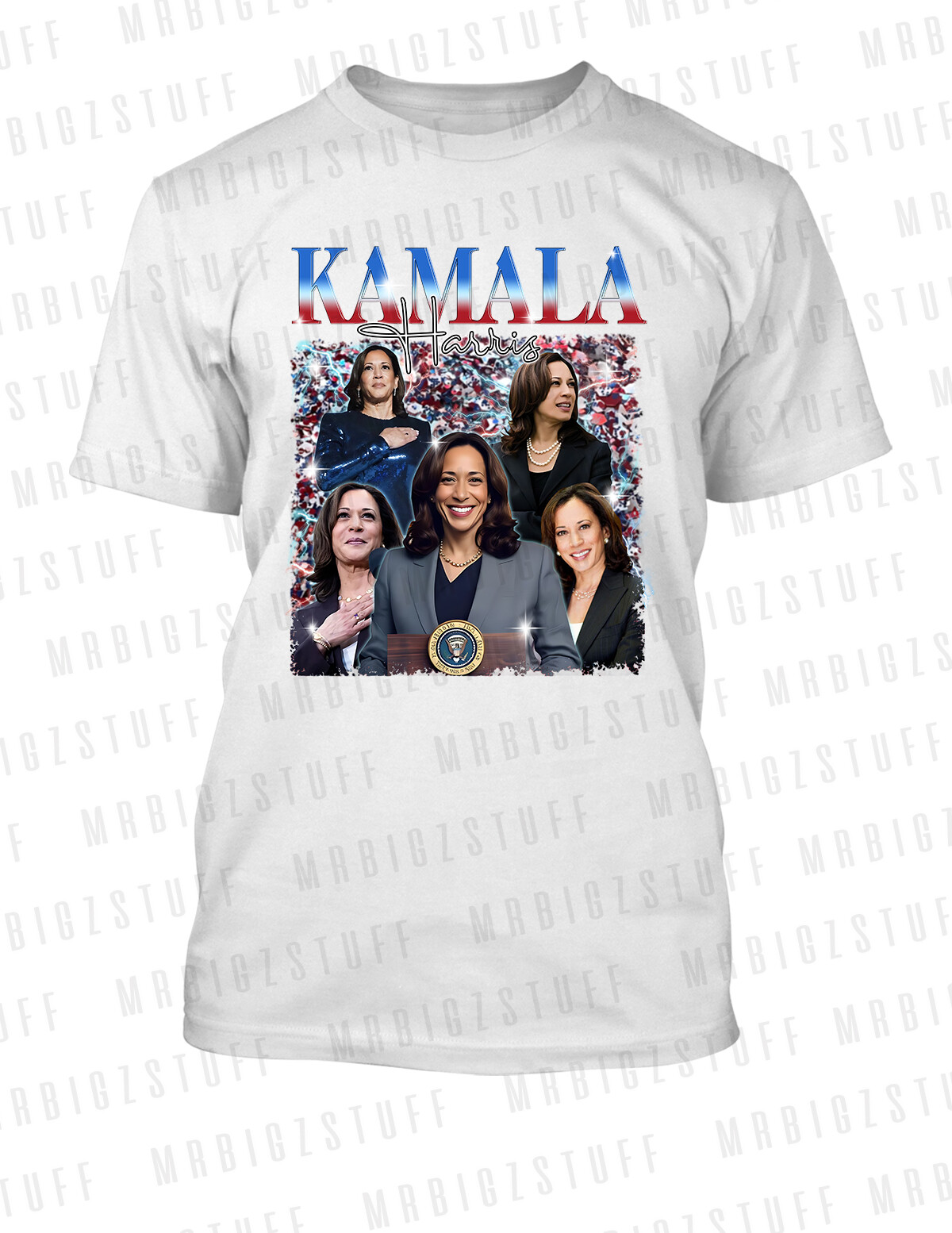 Kamala Harris 2024 The Many Faces Tee Shirt President Pro Club Shaka RTP Tshirt gallery