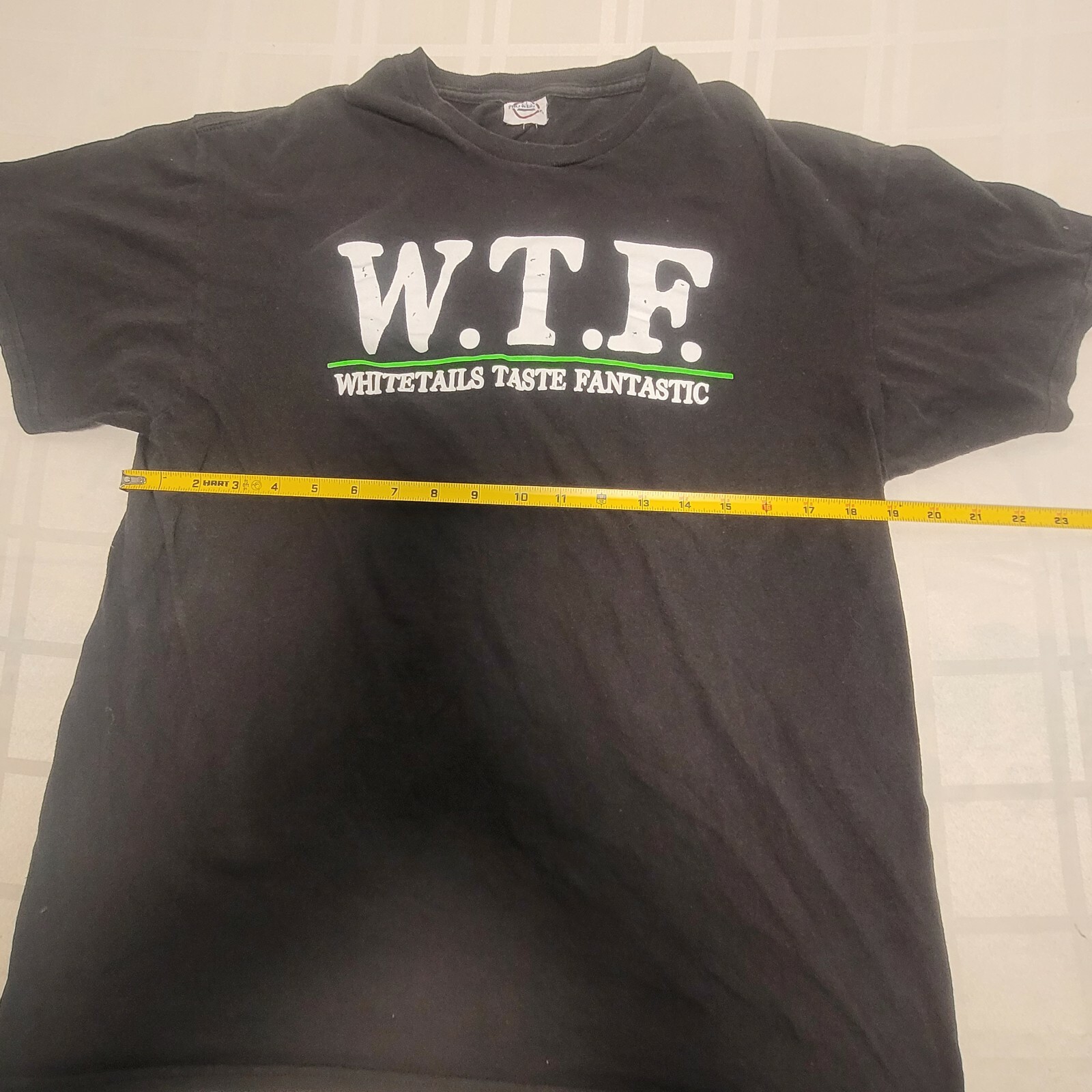 WTF Whitetails Taste Fantastic Men's T-Shirt Black Hunting Deer gallery