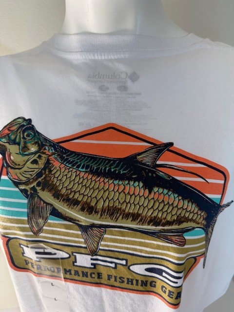 Fishing Graphic Tee White Outdoor Beach Summer Casual T Shirt Mens L gallery