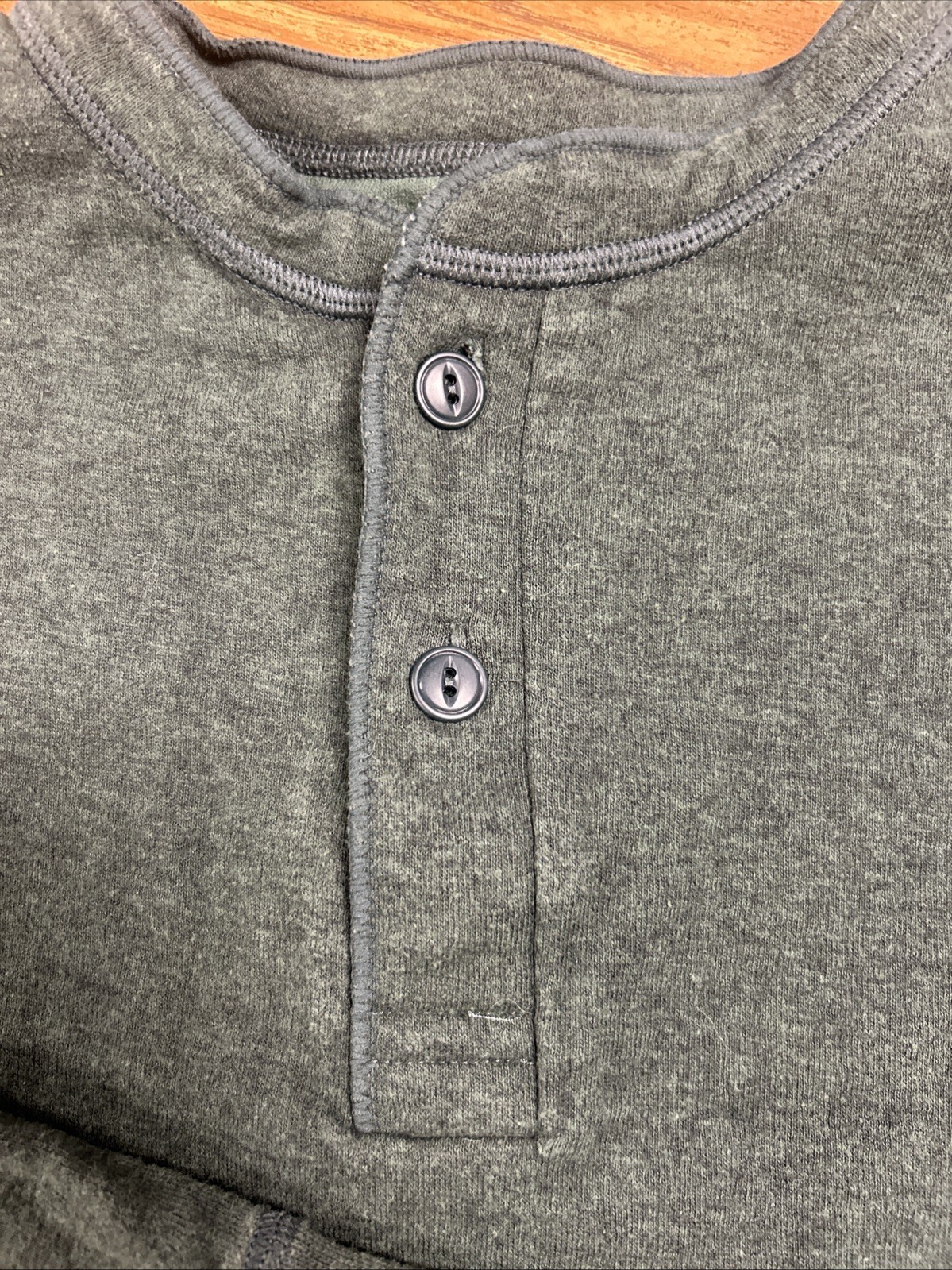 L.L.Bean Two Layer Henley Shirt Mens XL Regular Green Wool Blend Base Layer gallery