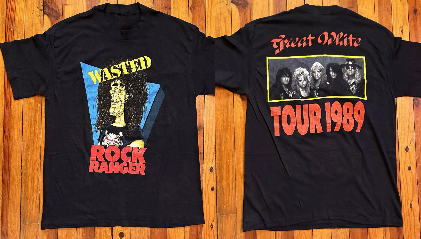 Vintage Great White Wasted Rock Ranger T-shirt All Size S to 5XL NZL524