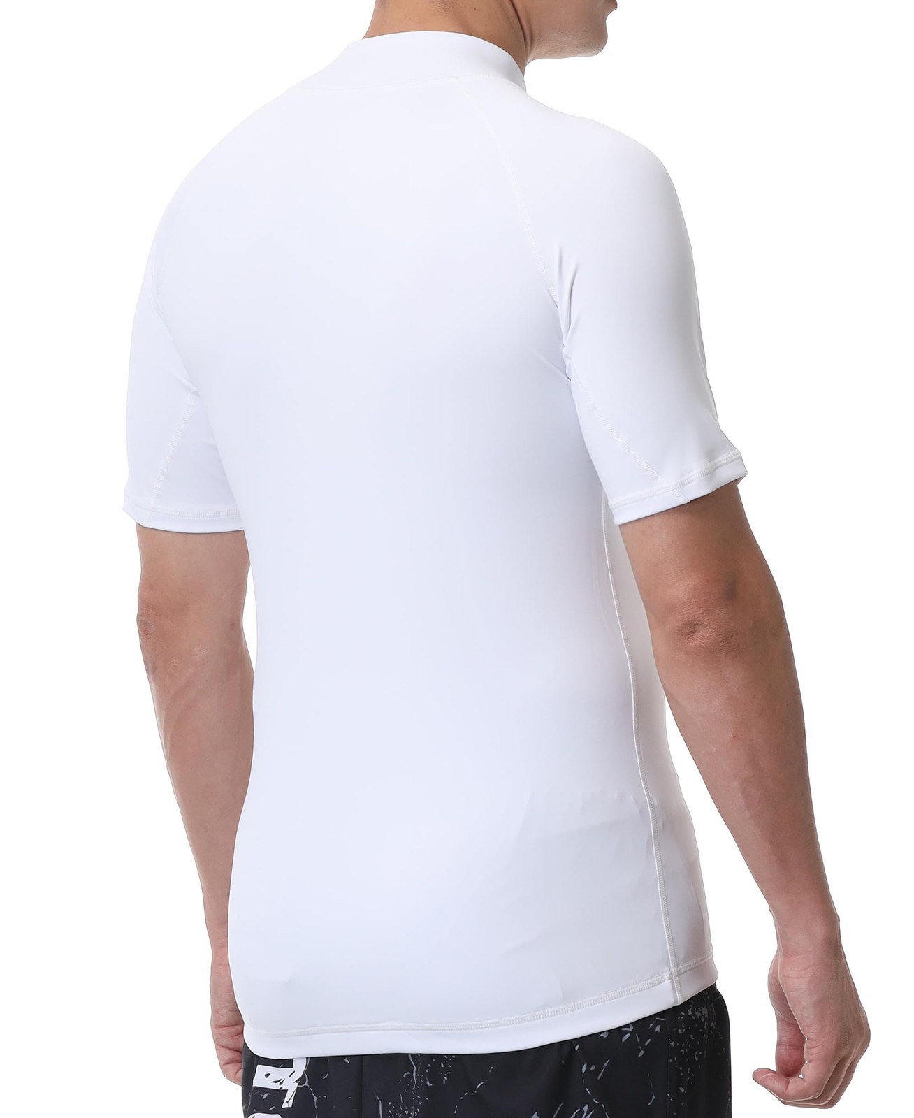 Men's Compression Mock Turtleneck Short Sleeve Shirts High Neck Quickly Dry W... gallery