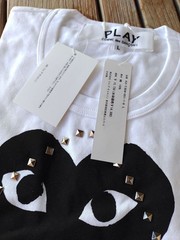USED L SIZE, AUTHENTIC, BRAND NEW, UNUSED PLAY COMME DES GARCONS HEART-EYE PRI
