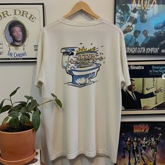 1990 Calvin And Hobbes Spin Cycle Washed T-Shirt White L