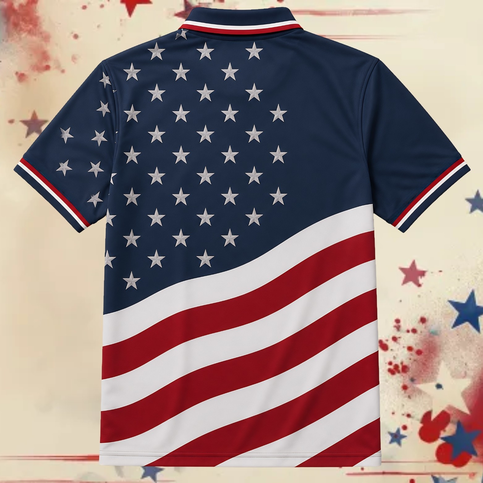 250 Years Bald Eagle US Flag Golf Polo, Patriotic 4th Of July Shirt (S-5XL) gallery