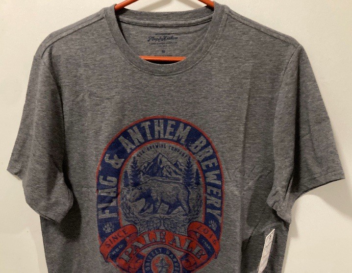 Flag & Anthem Men’s Short Sleeve Crew Neck Gray Graphic T-Shirt Medium NWT gallery