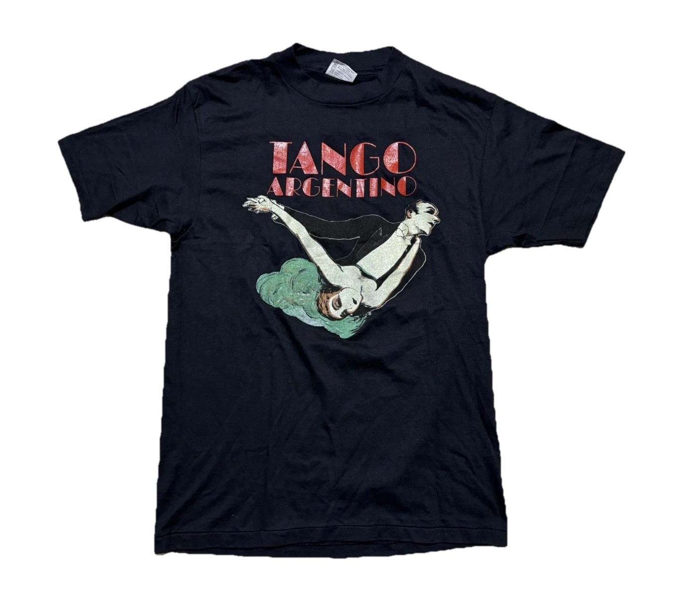 Vintage 80s Tango Argentino Single Stitch T Shirt Ballroom Dance Graphic Tee