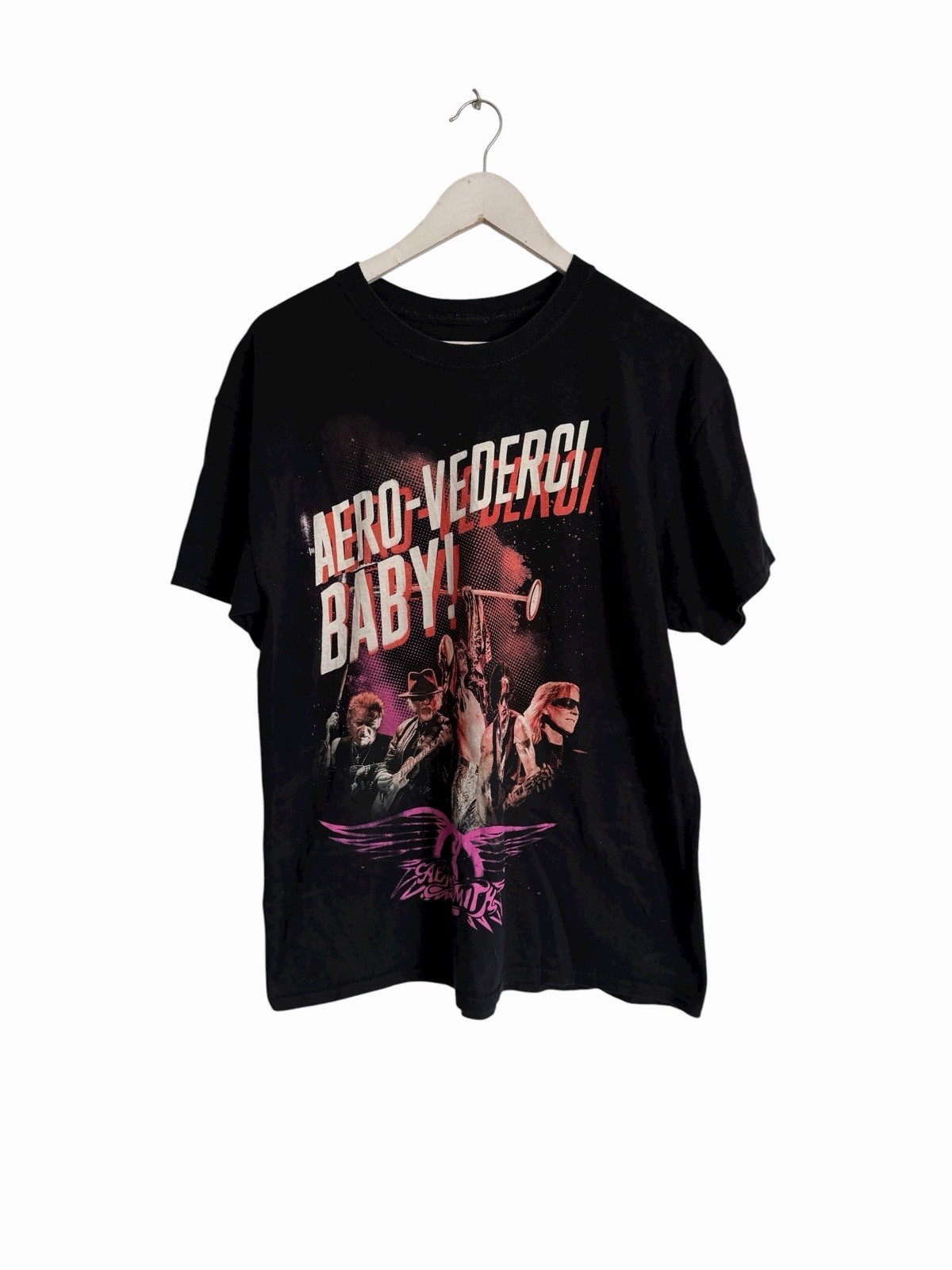 Aerosmith Tour T Shirt Band Tee Graphic Front Back European 2017 Black Size L gallery