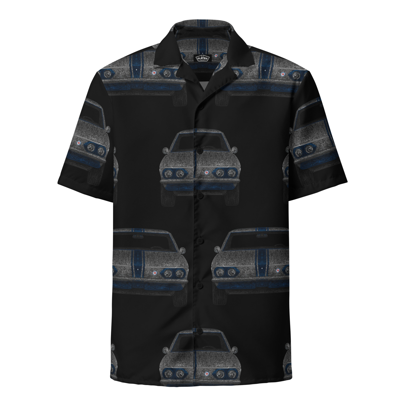 Corvair Yenko Stinger Pistriped Artwork button down hawaiian bowling style shirt gallery