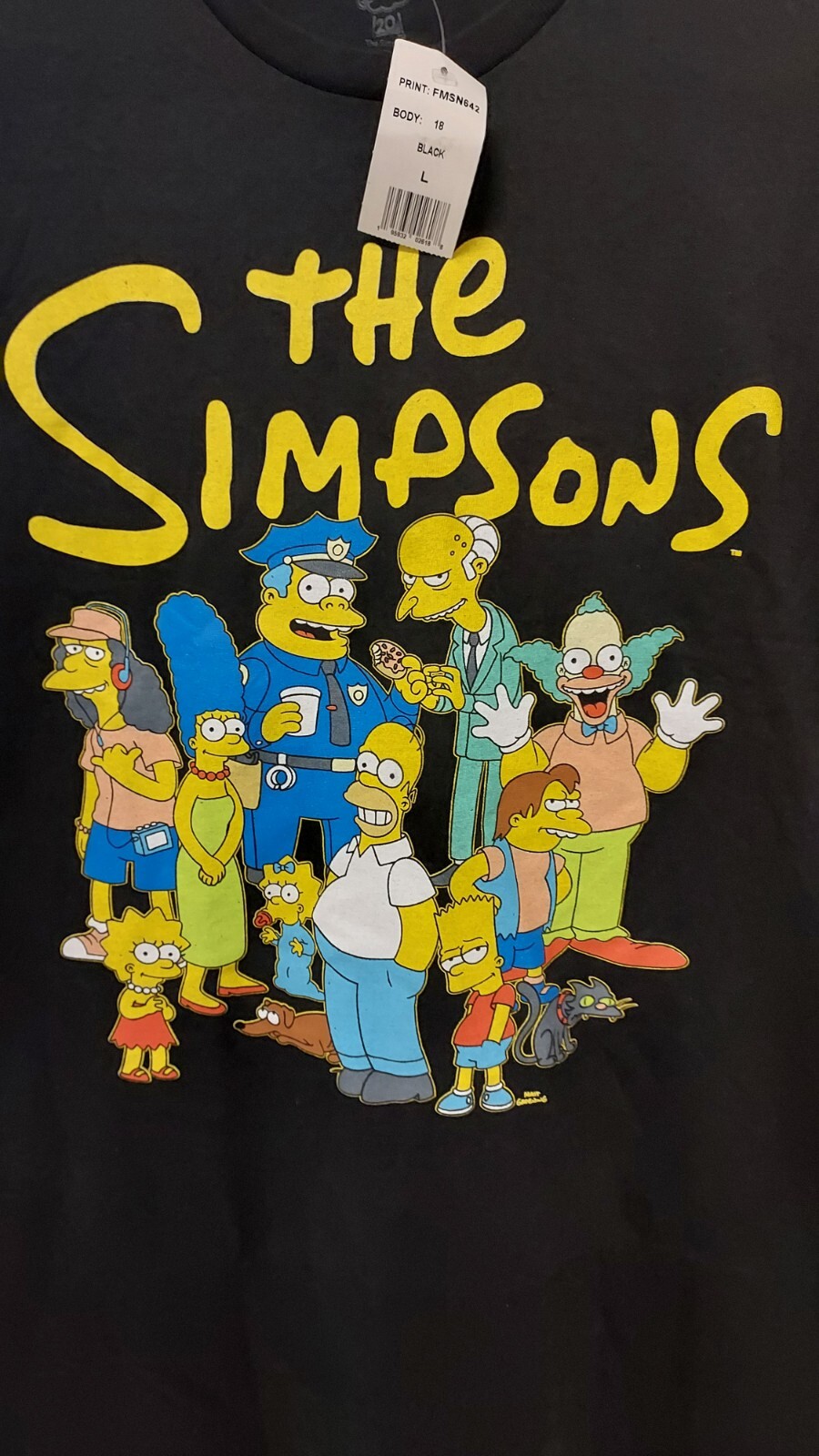 Mens "The Simpsons " 80s Style Graphic Tee Shirt Casual Lounge NWT / LARGE gallery