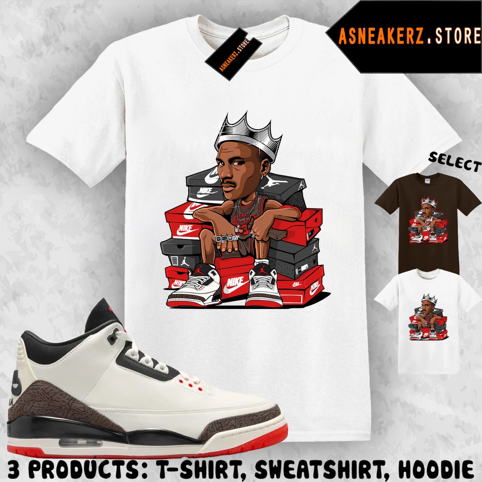 Tee Shirt Matching AJ 3 World's Best Dad 2026 Match Sneaker MJ Sneakerhead King gallery