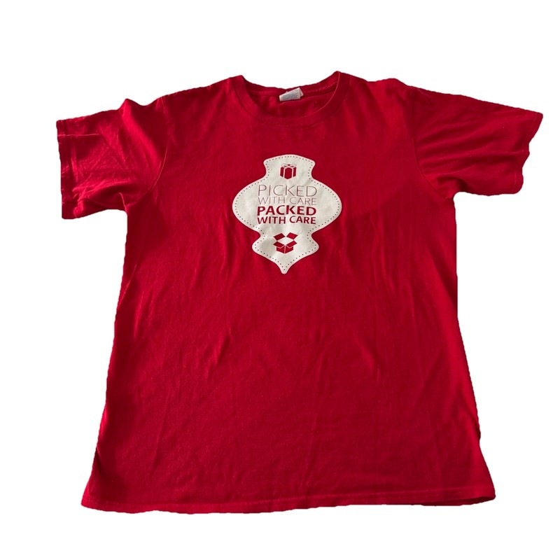 Red Port & Company “Packed With Care” Dropbox T-Shirt Small