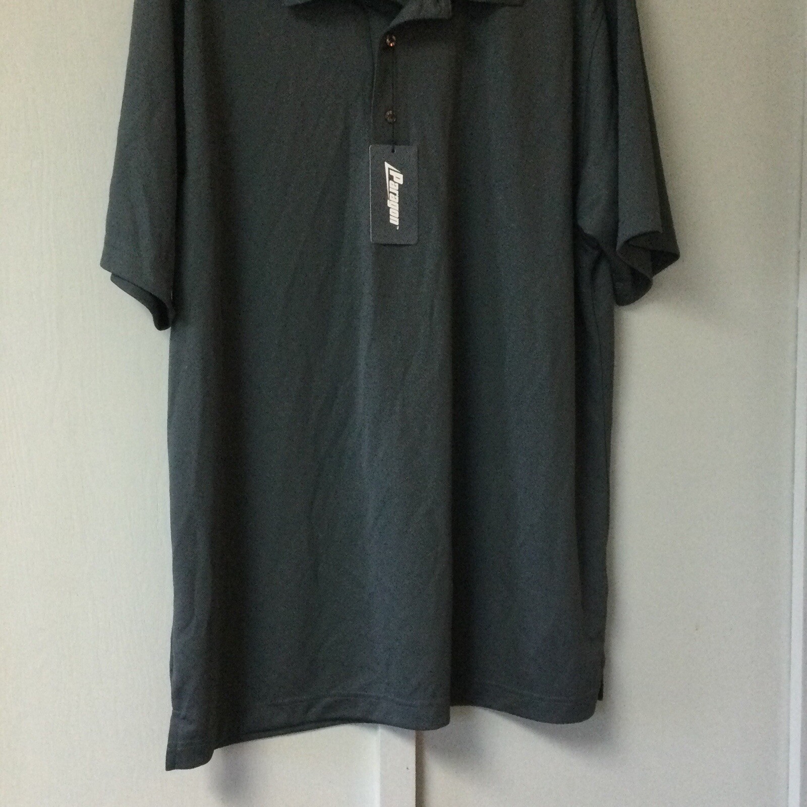 Men's Paragon Large Proof UPF 30+ Sun Gray Polo Short Sleeve Shirt NWT gallery