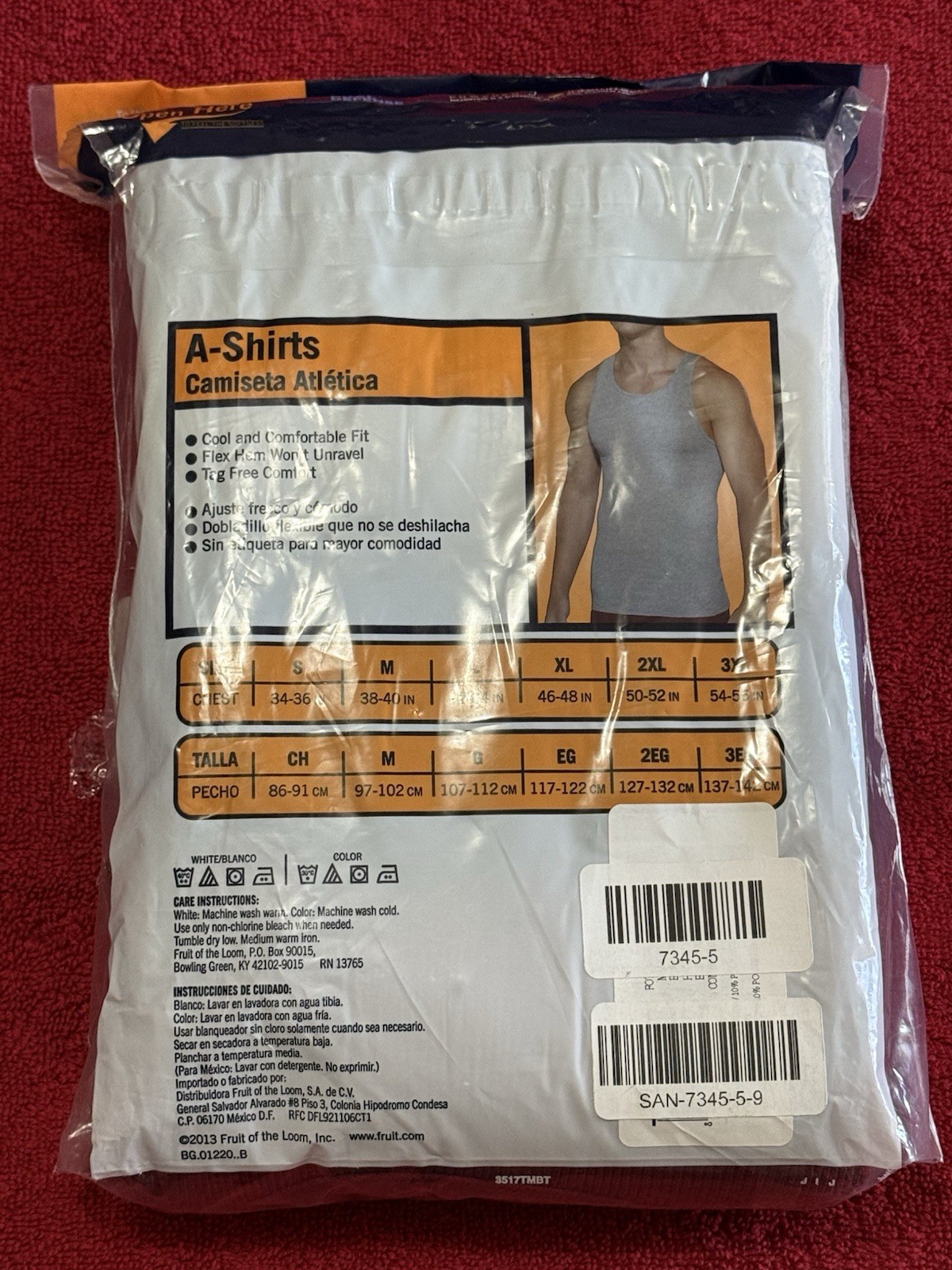 Fruit Of The Loom A Shirt 3XL 4 Pack 4 Color gallery