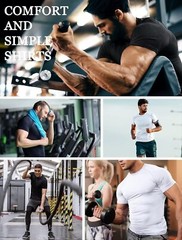 Men’s Compression Shirt Short Sleeve Athletic Base Layer Sports Workout Tank Top