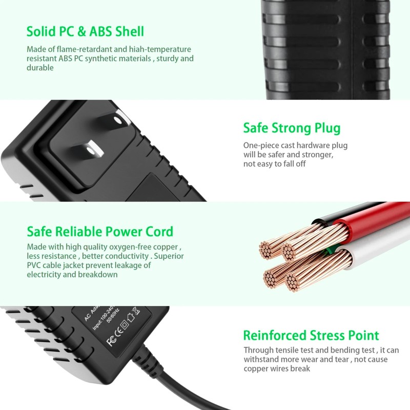 12V/2A AC-DC Adapter(Input 100-240V, Output 12V 2A) with DC Connector 10 pcs