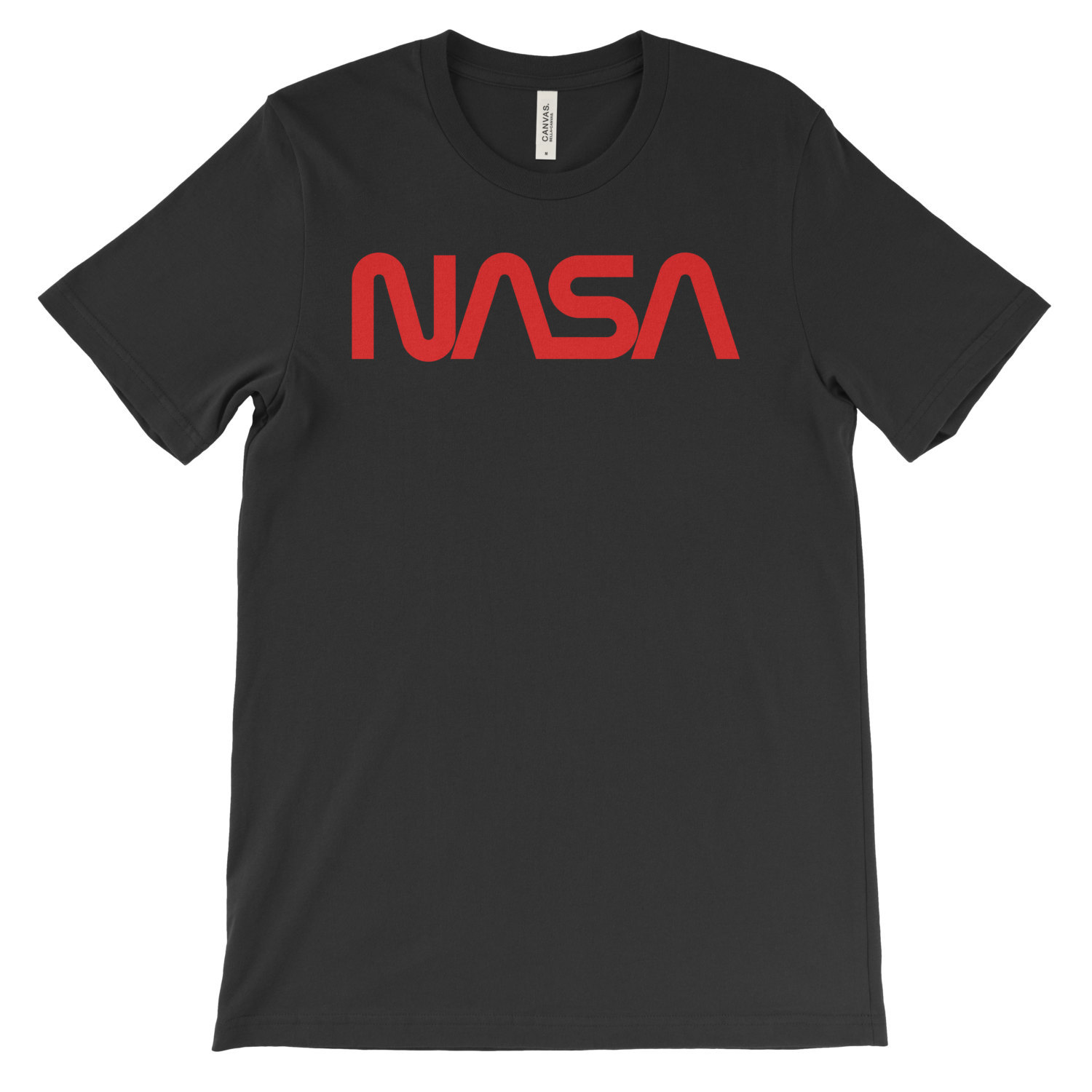 NASA T-Shirt. Large Text Logo. Tee on Black White or Gray. Space Astronaut NEW gallery