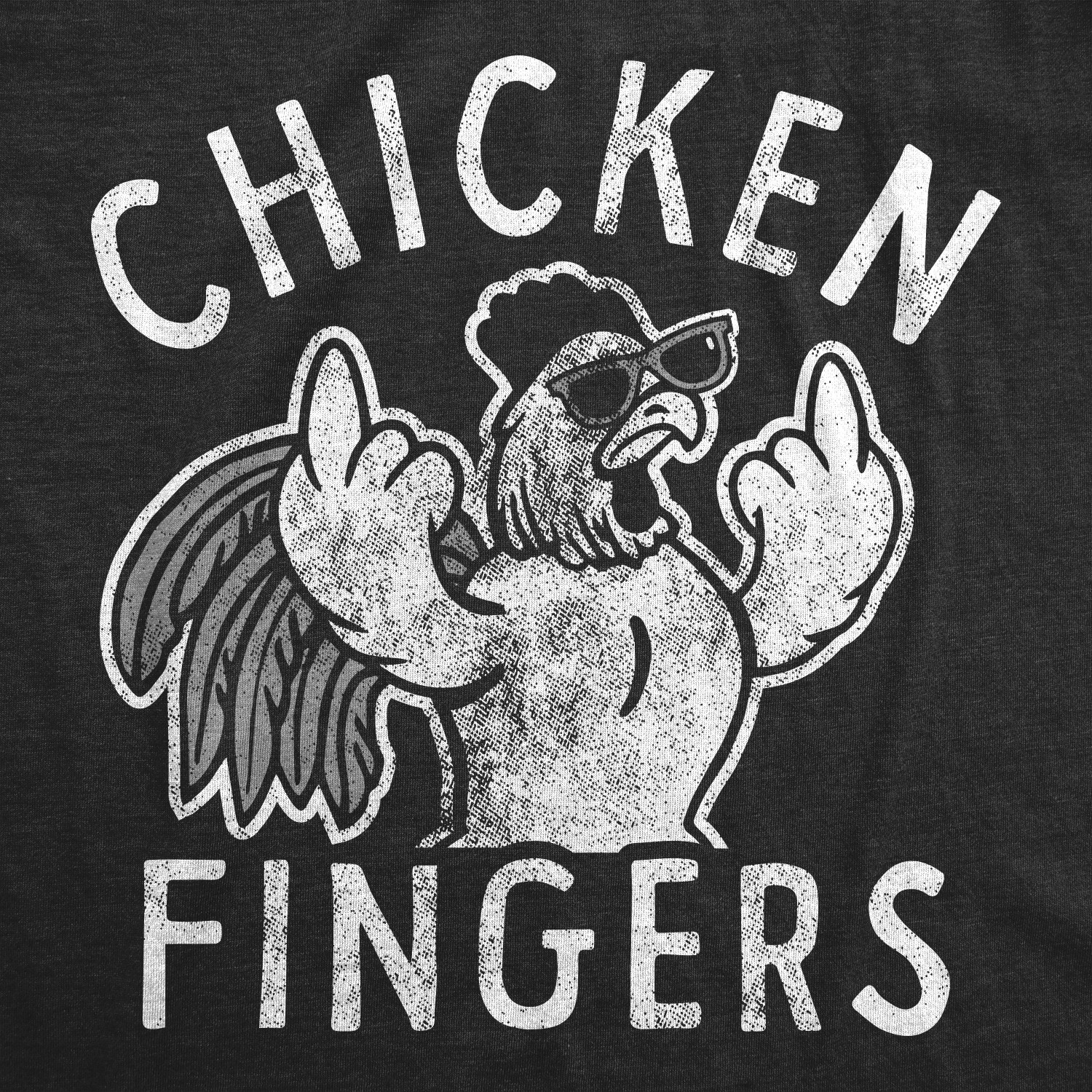 Mens Chicken Fingers T Shirt Funny Sarcastic Offensive Middle Finger Tee For gallery