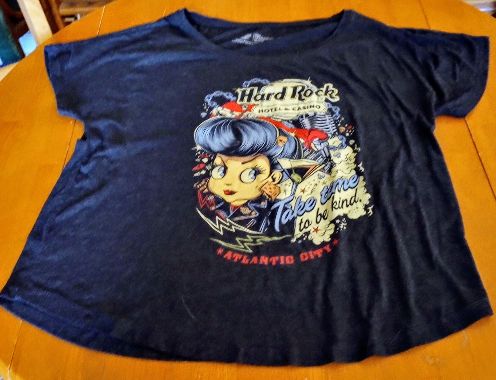 Vintage Hard Rock Hotel/Casino Large T Shirt-Take time to be kind-Atlantic City gallery