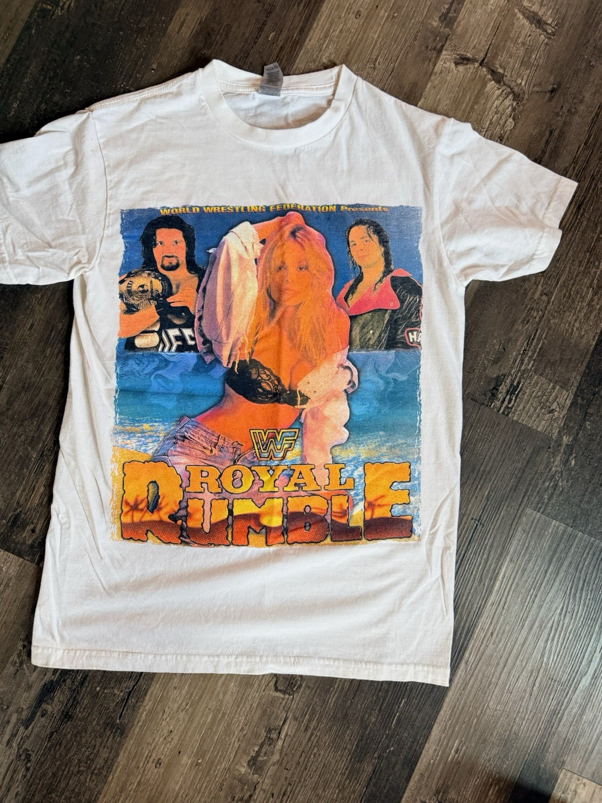 WWF Royal Rumble Wrestling Graphic Tee With Pamela Anderson