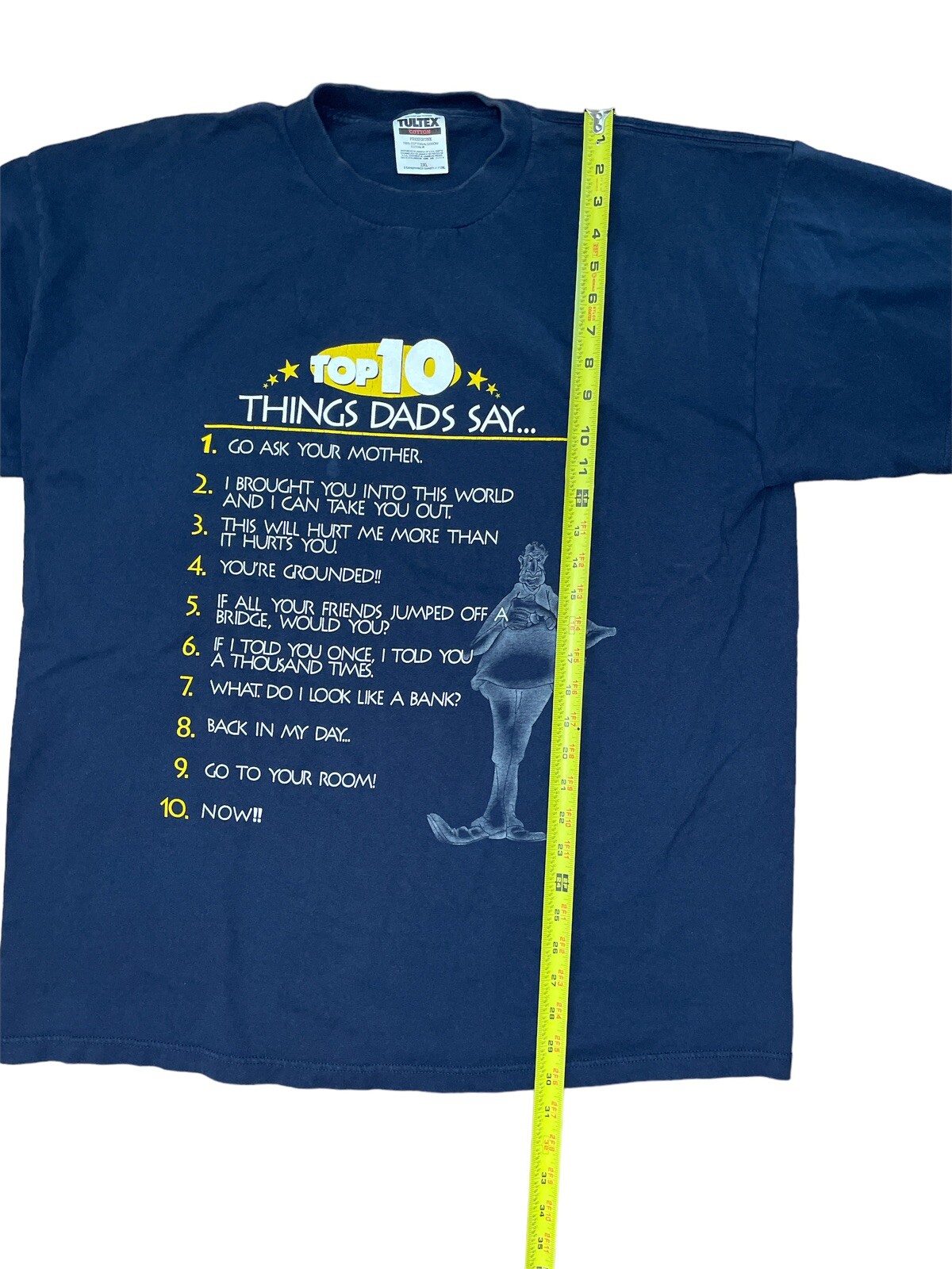 Vintage Humor Men’s T Shirt Size XXL “Top 10 Things Dads Say…” Tultex Tag gallery