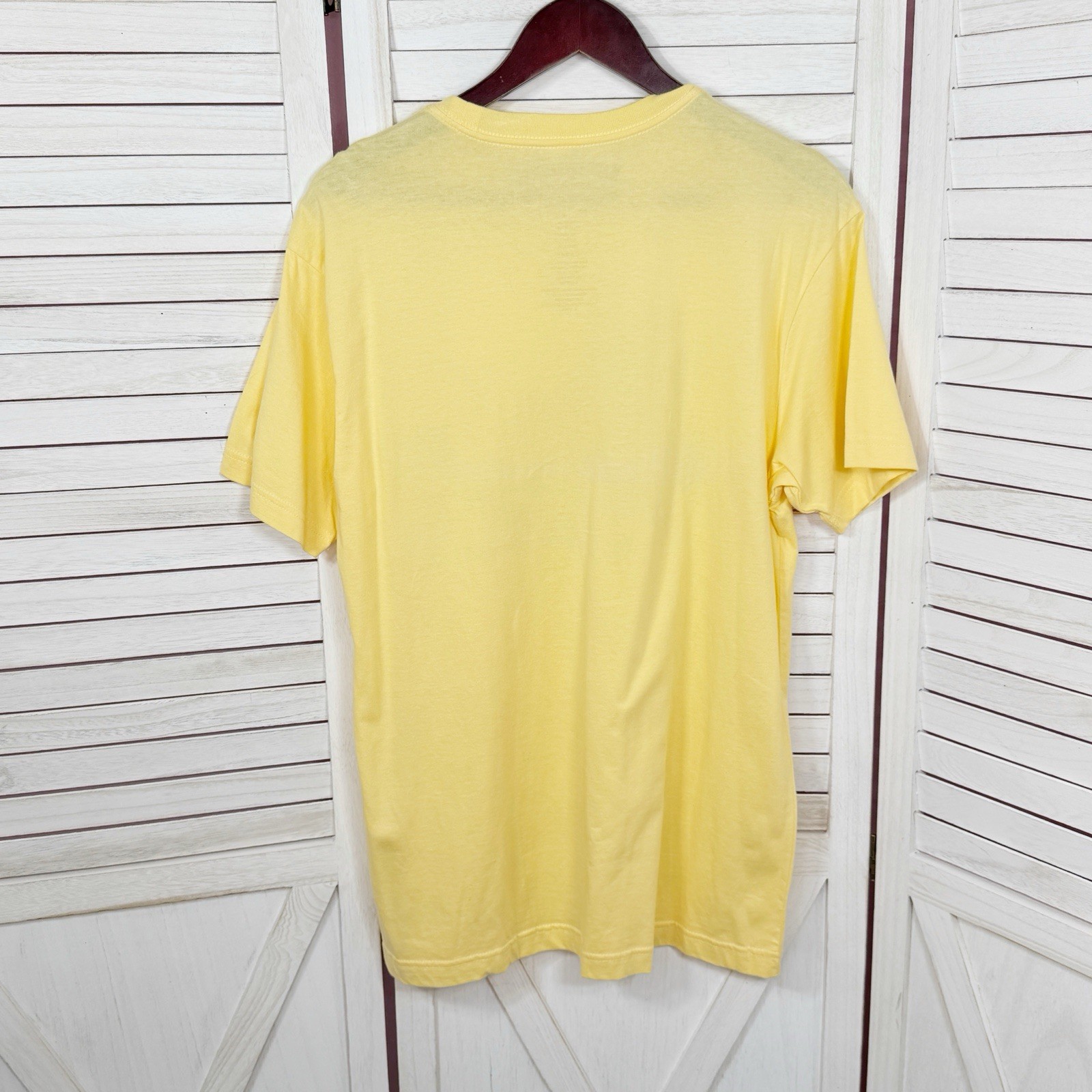 Margaritaville Tee Shirt Men’s Large Pale Yellow Tropical Woody Wagon Cotton gallery
