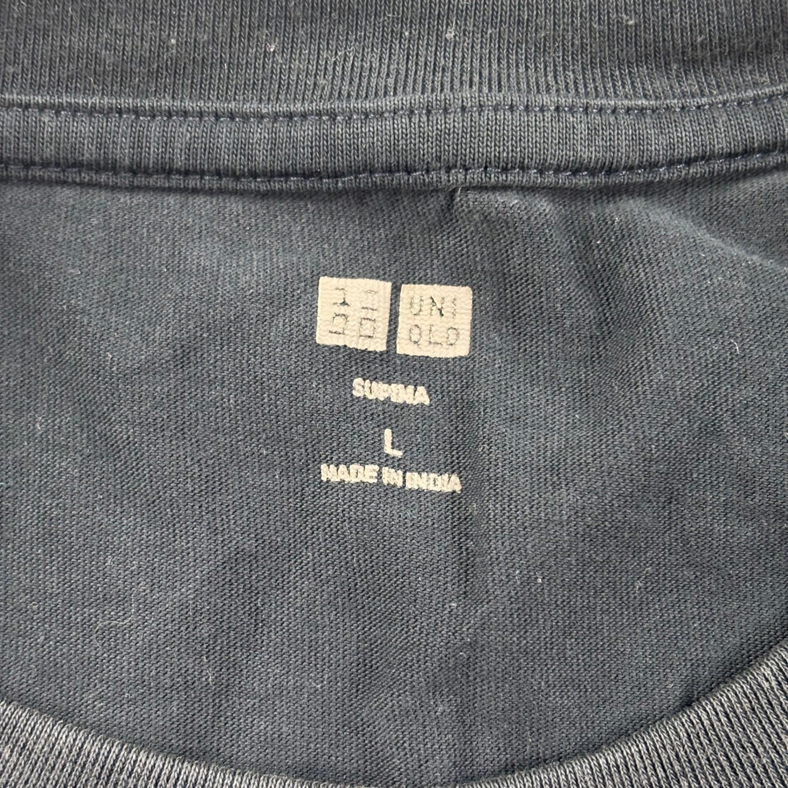Uniqlo Supima Cotton T-Shirt Large Dark Gray Crew Neck Short Sleeve Mens gallery