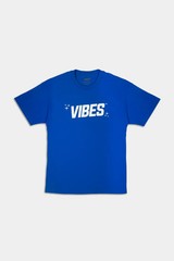 Vibes Blue Tee-Shirt w/ White LOGO Size Large FREE SHIPPING