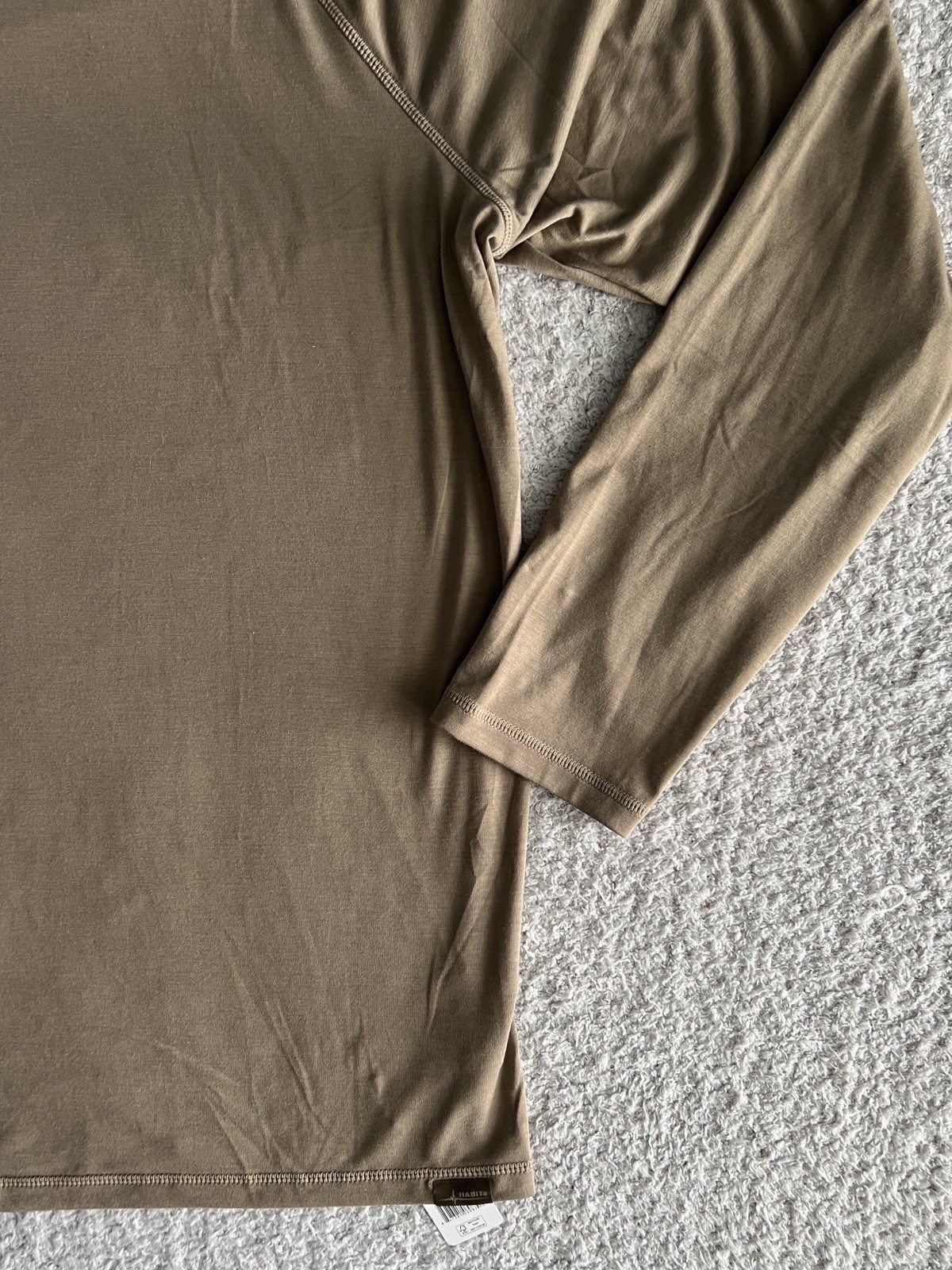 Habit Hooded Shirt Men’s Large Brown Hooded Performance Wicking Stretch Bamboo gallery