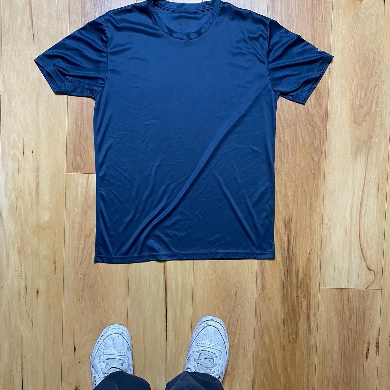 Tek Gears Essential Men’S Small Navy Blue Stretch Athletic T-Shirt Poly gallery